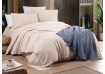 Постельное белье Washed Cotton Sikel - Soho Firfirli Bej (Turkey), евро